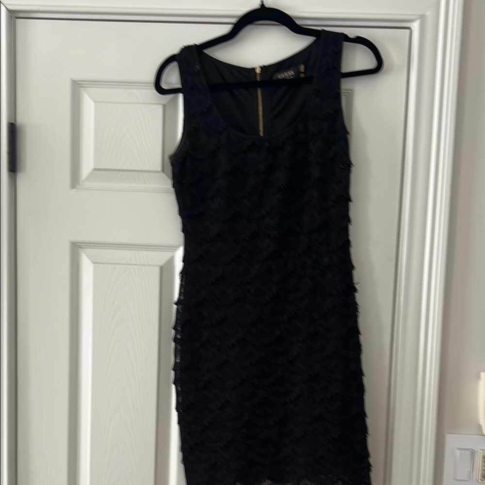 Black Sleeveless Sheath Mini Dress